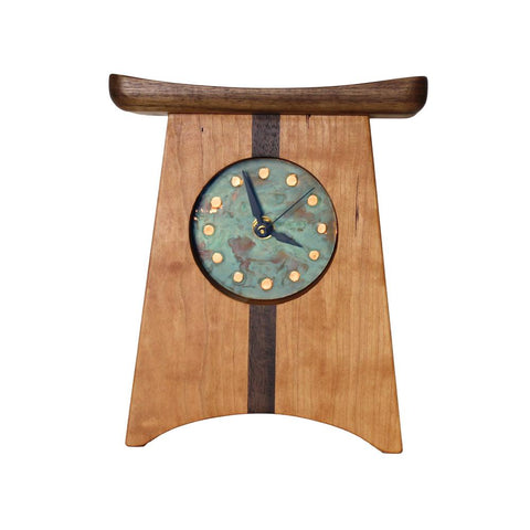 Cherry wood mantel clock