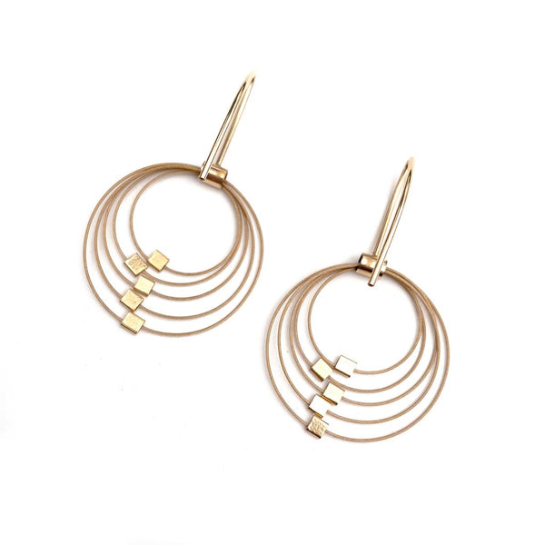 Graduated circle hook earrings by Meghan Patrice Riley
