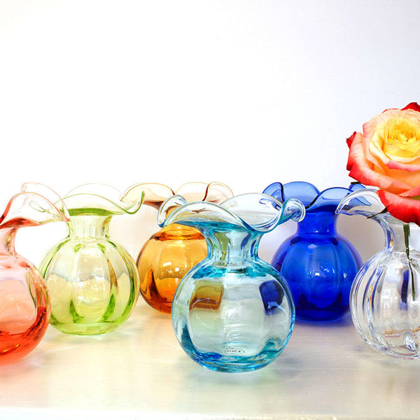 Vietri Hibiscus gift-boxed bud vases