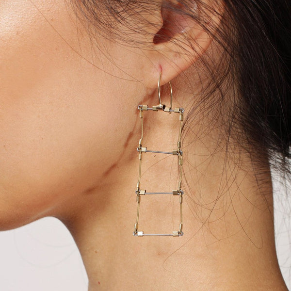 Ladder hook earrings by Meghan Patrice Riley