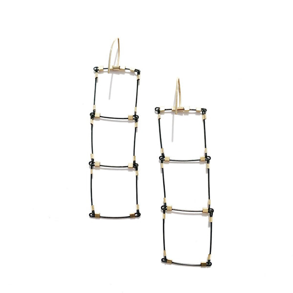 Ladder hook earrings by Meghan Patrice Riley