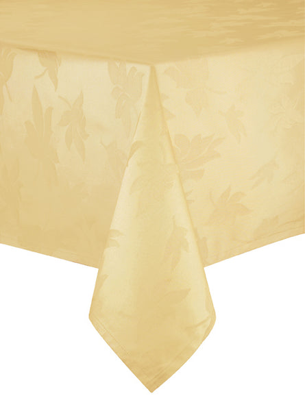 Bodrum Leaves cotton damask tablecloths, in-store