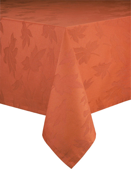 Bodrum Leaves cotton damask tablecloths, in-store