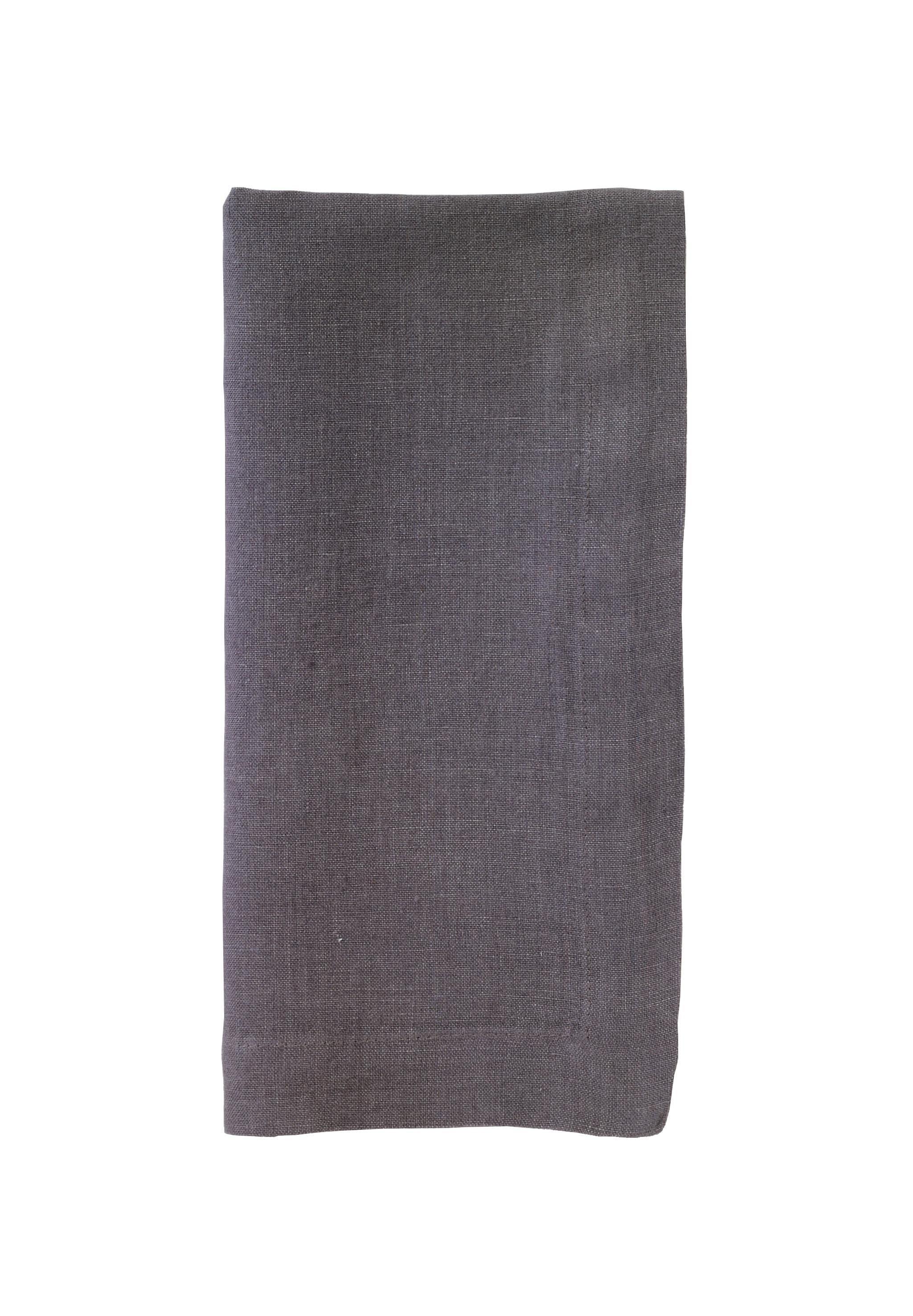Dark Grey Stonewashed Linen Napkin