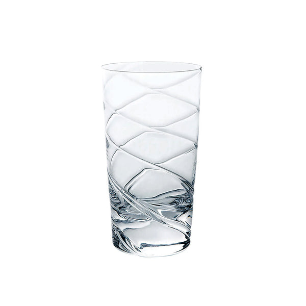 Sugahara Kirameki Swirl 3-line textured highball glass