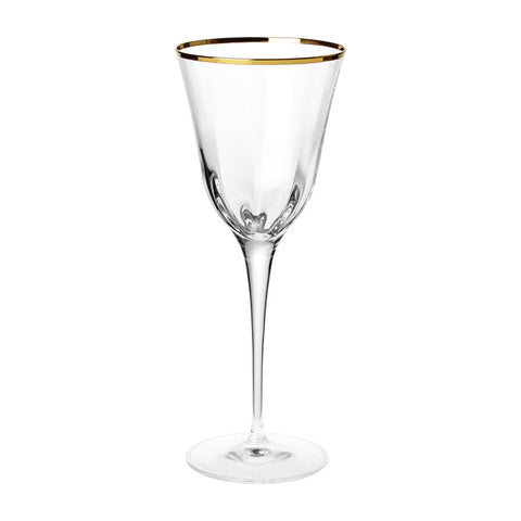 Vietri Optical Gold water glass, set of 4