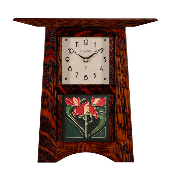 Craftsman clock with Motawi tile inset
