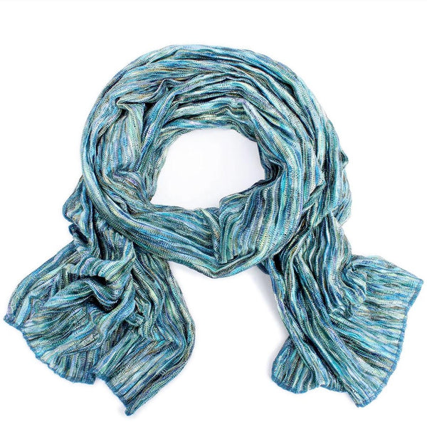 Crinkle knit soft scarf