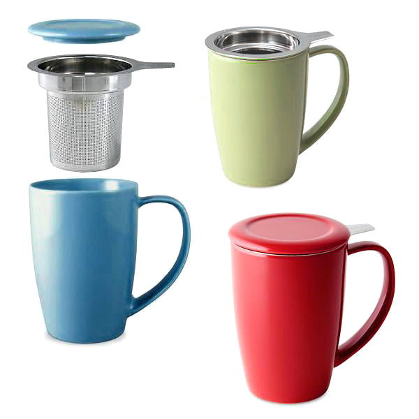 Curve tall ceramic Terrestra 15 - mug infuser, tea oz with