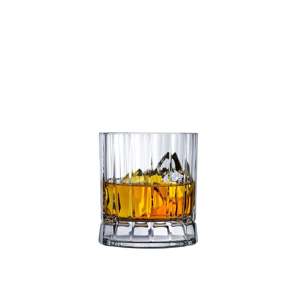 Wide-cut double old fashioned glass in lead-free crystal, set of 4