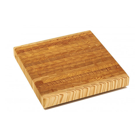 Larch wood professional chef's board, large square