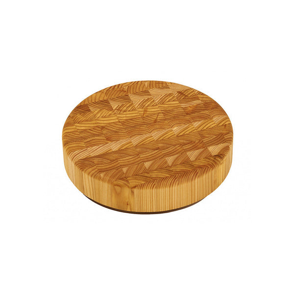 Larch wood professional chef's round board, small