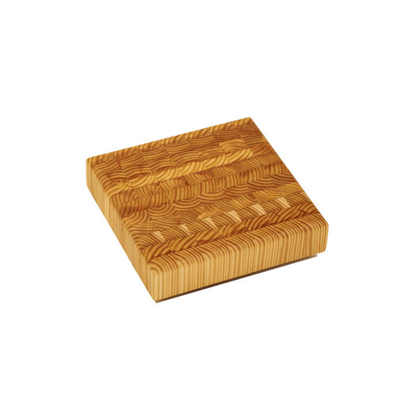 Larch wood professional chef's board, small square