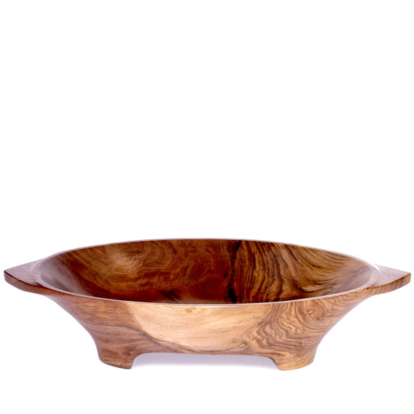 Nicasio Woodworks Wedded Wood™ large oval bowl with handles