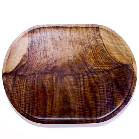 Nicasio Woodworks Wedded Wood™ large straight-sided oval tray