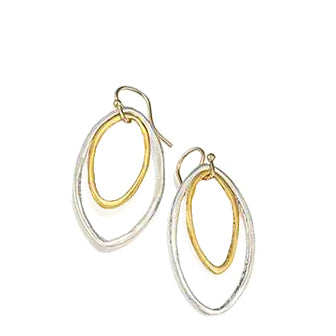Philippa Roberts nested ovals silver and gold vermeil earrings