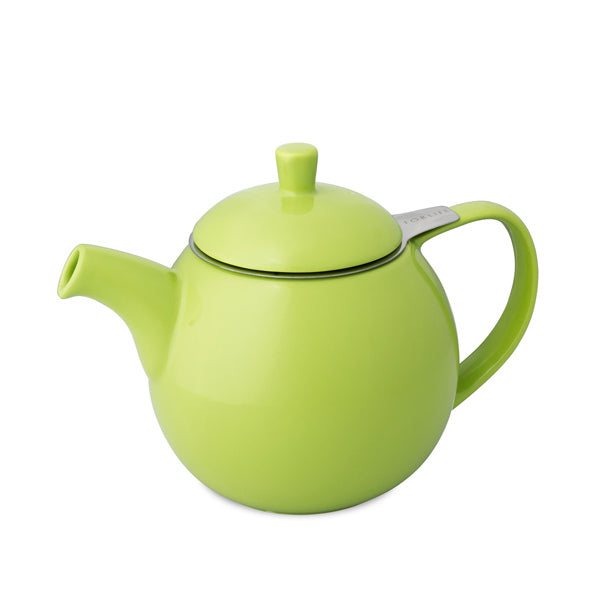 Curve colorful ceramic teapot with infuser, 24 oz