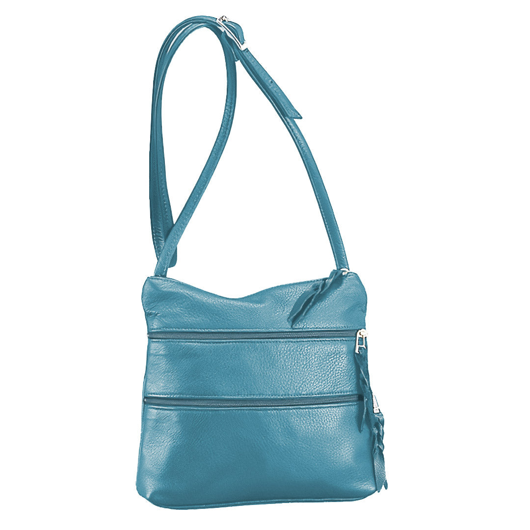 Teal leather crossbody bag Clearance