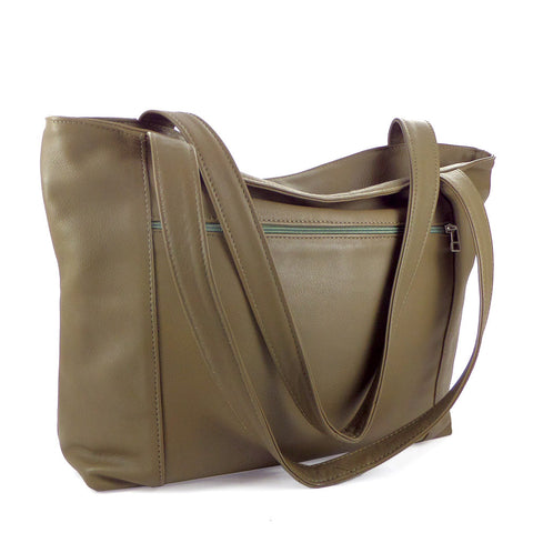 Sven lightweight large leather tote in-stock