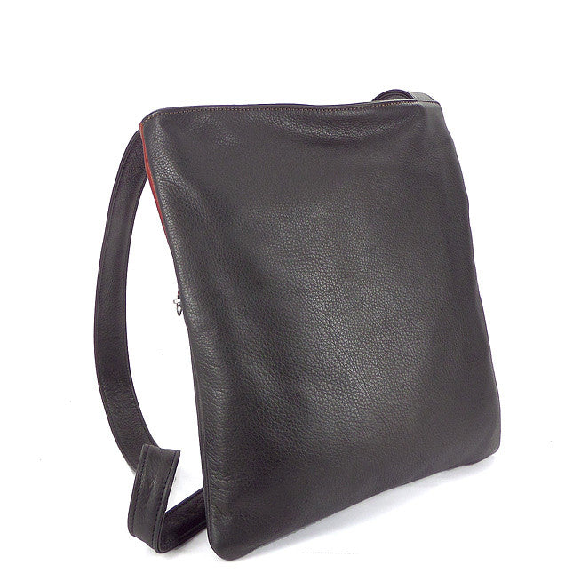 Sven Lightweight Vertical Leather Crossbody Bag