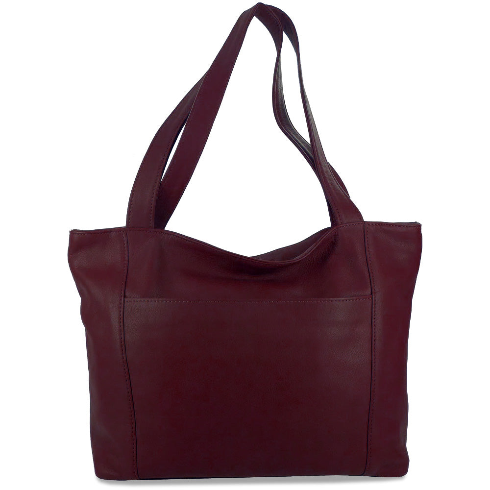 Burgundy Leather Tote
