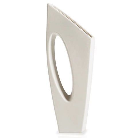 Tall white modern ceramic vase