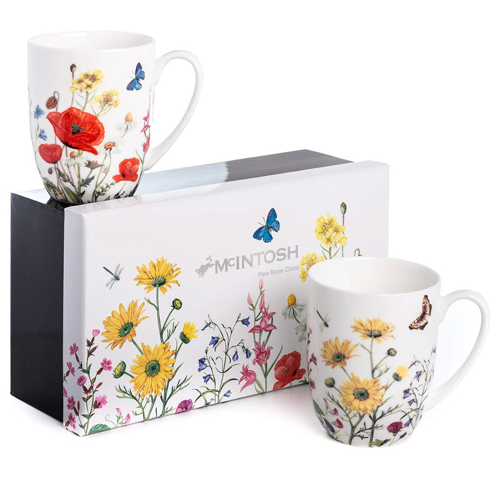 White Wild Flower Ceramic Coasters, Individual or Set of 4 Ceramic