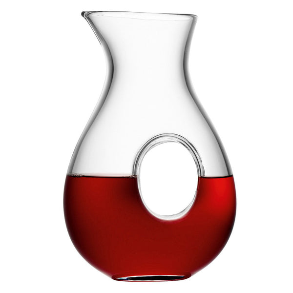 Oval glass cutout pitcher